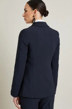 Blazer monopetto in cady - Blu