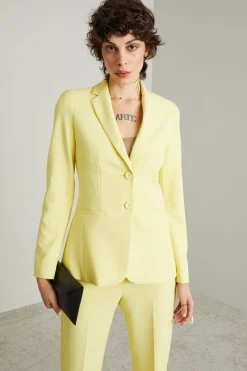Blazer monopetto in cady - Giallo