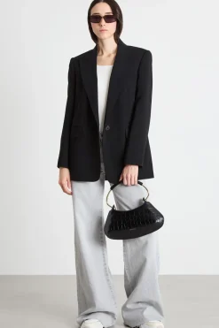 Blazer monopetto in cady - Nero