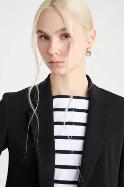Blazer monopetto in cady - Nero