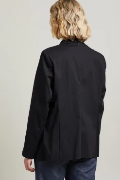 Blazer monopetto in gabardina - Nero