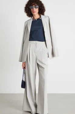 Blazer monopetto in jersey - Grigio