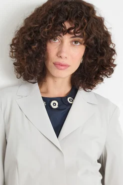 Blazer monopetto in jersey - Grigio