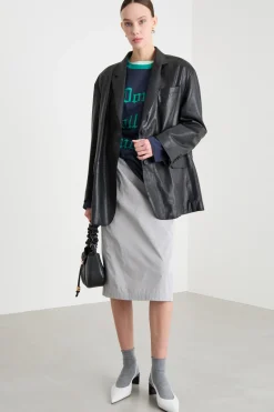 Blazer monopetto oversize - Nero