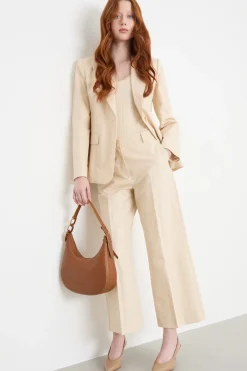 Blazer sfiancato con bottone singolo - Avorio