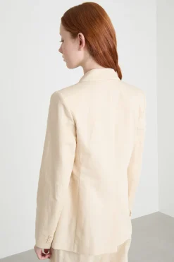 Blazer sfiancato con bottone singolo - Avorio