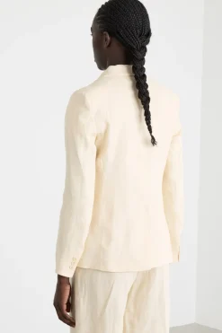 Blazer sfiancato con bottone singolo - Beige
