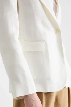 Blazer sfiancato con bottone singolo - Bianco