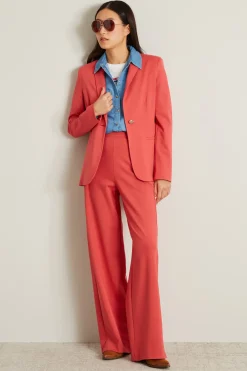 Blazer sfiancato in jersey - Corallo