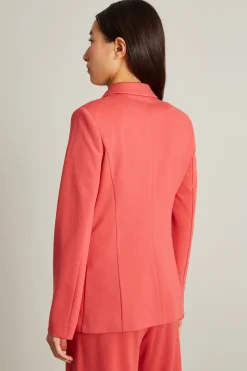 Blazer sfiancato in jersey - Corallo
