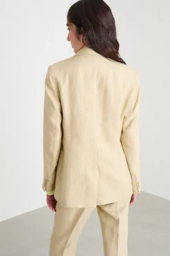 Blazer sfiancato monopetto - Beige