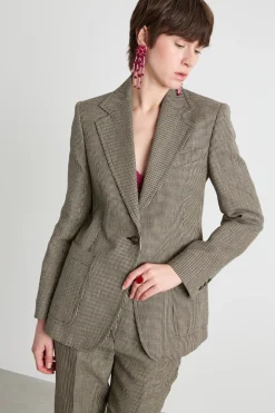 Blazer sfiancato monopetto - Nero Avorio