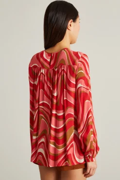 Blusa in creponne di viscosa - Rosa