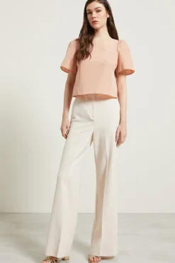 Blusa in taffetà - Rosa Cipria