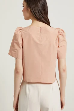 Blusa in taffetà - Rosa Cipria
