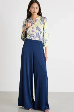Blusa con apertura a V - Giallo
