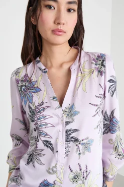 Blusa con apertura a V - Lilla