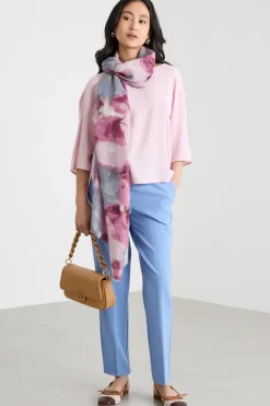 Blusa con fondo asimmetrico - Rosa