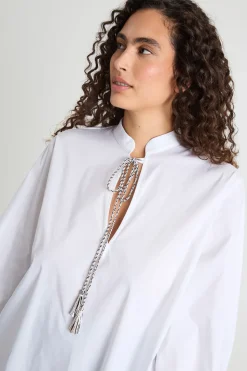 Blusa con nappe - Bianco