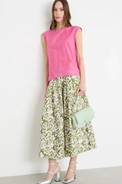 Blusa con retro a contrasto - Rosa