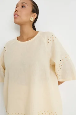 Blusa con ricami - Avorio