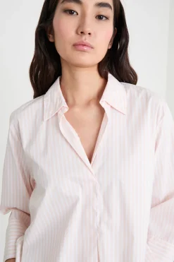 Blusa con scollo a V - Rosa