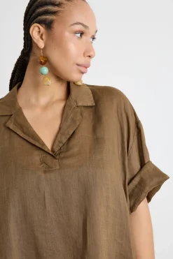Blusa con top - Marrone