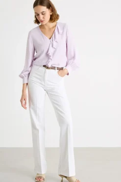 Blusa con volant - Lilla
