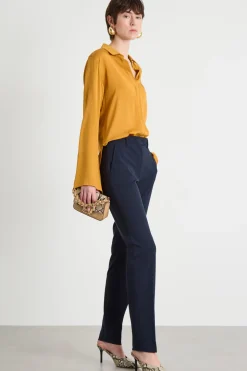 Blusa in charmeuse di seta - Arancione