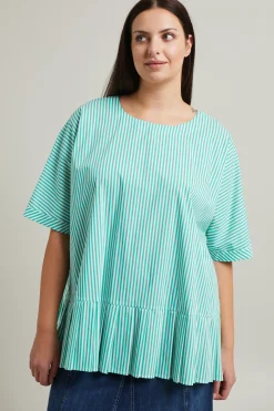 Blusa in cotone - Bianco Verde