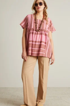 Blusa in cotone - Rosa