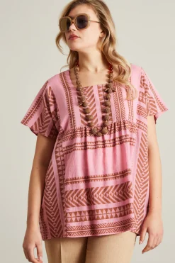 Blusa in cotone - Rosa