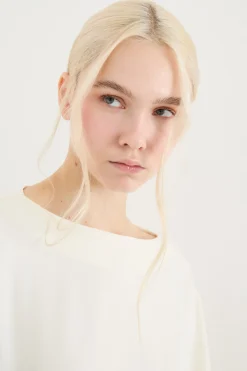 Blusa in crepe de chine - Avorio