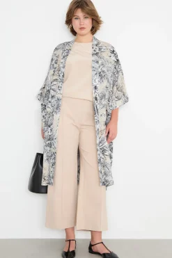 Blusa in crepe de chine - Beige