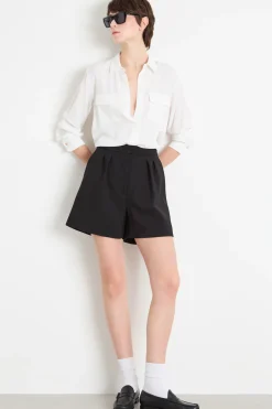 Blusa in crepe de chine - Bianco