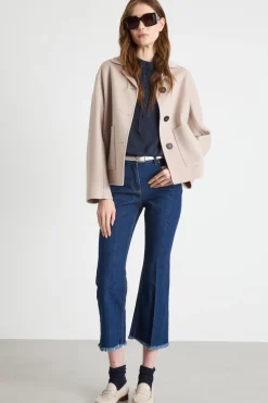 Blusa in crepe de chine - Blu
