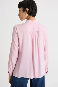 Blusa in crepe de chine - Rosa