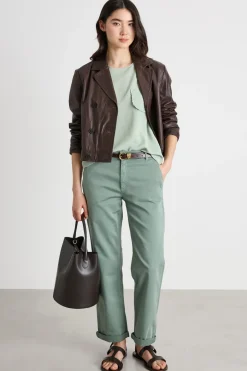 Blusa in crepe de chine - Verde