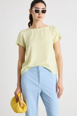 Blusa in crepe - Giallo