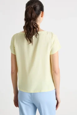 Blusa in crepe - Giallo