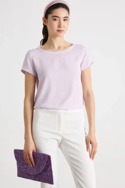 Blusa in crepe - Lilla