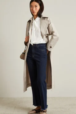 Blusa in crépe con foulard - Bianco