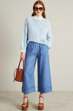 Blusa in crèpe di misto seta - Bianco