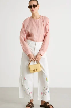 Blusa in garza leggera - Rosa