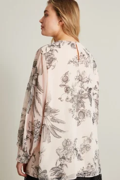 Blusa in georgette - Rosa Nero