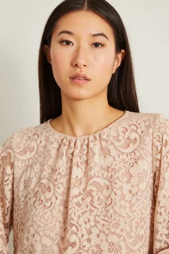Blusa in jersey pizzo - Rosa