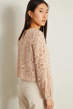 Blusa in jersey pizzo - Rosa