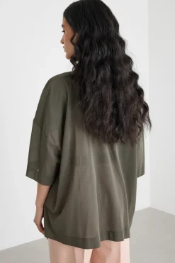 Blusa in jersey voile - Verde