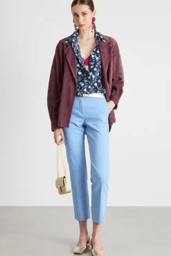Blusa in marocaine stampata - Blu Bianco