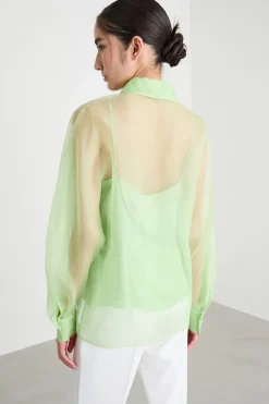 Blusa in organza - Verde